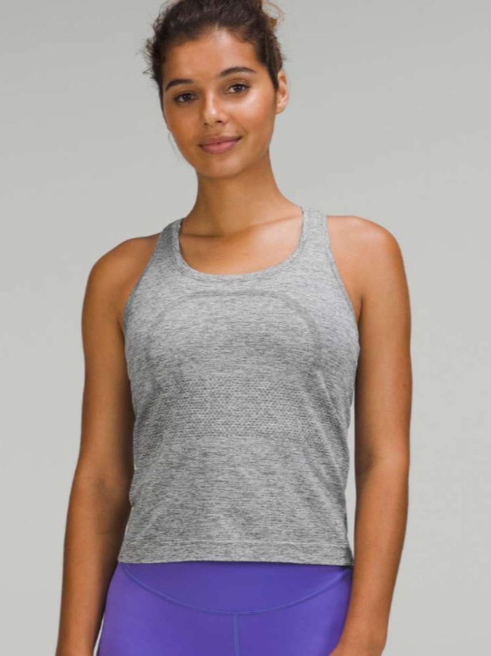 Lululemon Swiftly Tech Racerback Tank Top 2.0 *Race Length Slate / White